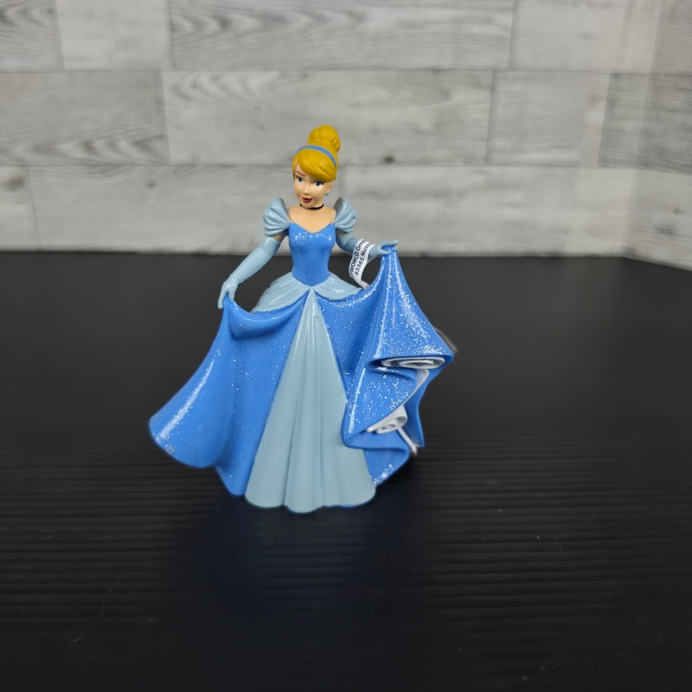 Bullyland Disney Princess Cinderella Glitter Blue Dress Figurine 12491 New